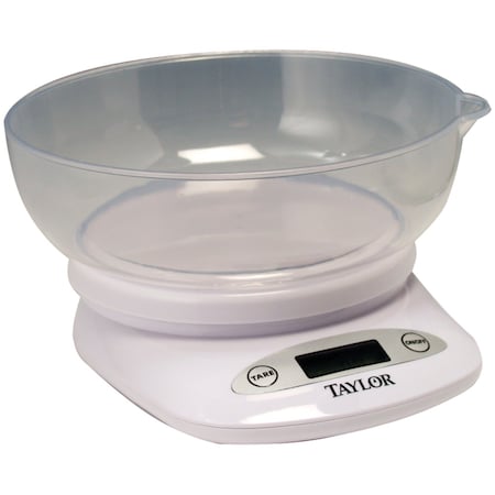 Taylor Digital 4.4 lb. Capacity Kitchen Scale with Bowl 380444